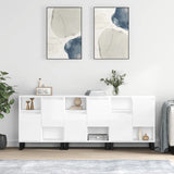 Sideboards 3 pcs High Gloss White Engineered Wood 3190159