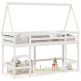 Loft Bed with Ladder and Roof without Mattress White 80x200 cm 3282113