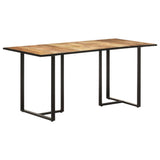 ZNTS Dining Table 160 cm Rough Mango Wood 320693