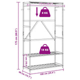 Clothes Rack with Shelves 110x40x175 cm Bamboo 4008924