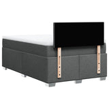 Box Spring Bed with Mattress Dark Grey 120x200 cm Fabric 3285849