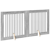 Dog Gate with Stands 2 pcs Grey Sonoma 100 x 100 cm 892028