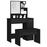 Dressing Table Set Black 86.5x35x136 cm 3114148
