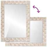 Bathroom Mirror with Mirror White Wash Finish 50 x 70 x 2.5 cm 4017895