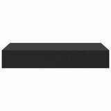 Floating Wall Shelf with Drawer Black 48x25x8 cm 288205