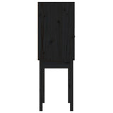 Highboard Black 60x40x120 cm Solid Wood Pine 821748
