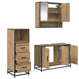 Bathroom Furniture Set 3 pcs Artisan Oak Engineered Wood 3402409