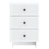 Bedside Cabinet White 43 x 41 x 66.5 cm Engineered Wood 893865