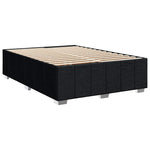 ZNTS Bed Frame without Mattress Black Double Fabric 3284870