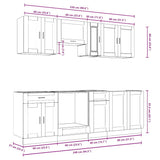 8 Piece Kitchen Cabinet Set Kalmar Old Wood Engineered Wood 3314849