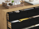 Chest of Drawers OTTA Black 76.5 x 39.5 x 90 cm Solid Pine Wood 42041750