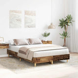 Bed Frame No Mattress Old Wood 120x190 cm Small Double Engineered Wood 861082