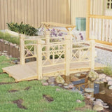 Garden Bridge with Railings 150x67x56cm Solid Wood Spruce 363359