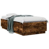 Bed Frame without Mattress Smoked Oak 75x190 cm Small Single 3209762