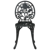 Garden Bistro Set 3 pcs Black Aluminium 42002387