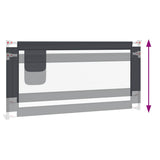 Toddler Safety Bed Rail Dark Grey 180x25 cm Fabric 10231
