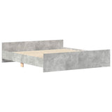 Bed Frame without Mattress Concrete Grey 180x200 cm Super King 3203771