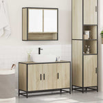 ZNTS 2 Piece Bathroom Furniture Set Sonoma Oak Engineered Wood 3300921