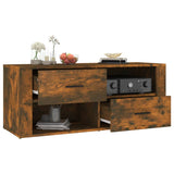 TV Cabinet Smoked Oak 100x35x40 cm Engineered Wood 823104