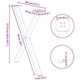 Dining Table Legs X-Shaped 2 pcs Black 80x cm Steel 4012920