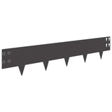 Lawn Edging 10 pcs 100 x 20 cm Steel Black 8008574