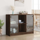 Sideboard Brown Oak 102x37x75.5 cm Engineered Wood 3295877