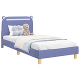 Children's Bed Frame with Headboard Jeans Blue 90 x 200 cm 42011228