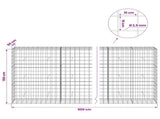 Gabion with 3.5 mm Wire and 10x10 cm Mesh 800x50x150 cm 3463330