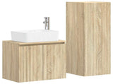 Bathroom Furniture Set 2 pcs Sonoma Oak 33 x 34.5 x 100 cm 3406125