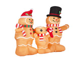 1.9M Lighted Christmas Inflatable Decoration, Inflatable Gingerbread Man Family, Funny Blow Up Yard 95662281