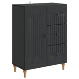 Sideboard with Drawer Black 66 x 34.5 x 90 cm Engineered Wood 894166