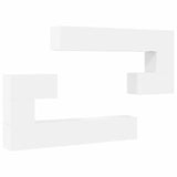 10 Piece TV Cabinet Set White Engineered Wood 3078724