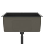 ZNTS Handmade Kitchen Sink Black Stainless Steel 51509