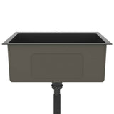 ZNTS Handmade Kitchen Sink Black Stainless Steel 51509
