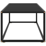 Coffee Table Black with Black Glass 100x50x35 cm 322880