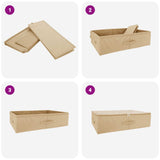 Storage Box 6 pcs Cream 70 x 40 x 18 cm Non-woven fabric 42024613
