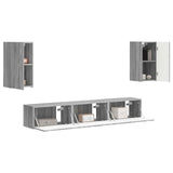 TV Cabinet Set Wall-mounted 5 pcs Grey Sonoma Engineered Wood 3409075