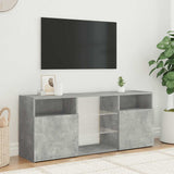 TV Cabinet with LED Lights Concrete Grey 120x30x50 cm 804305