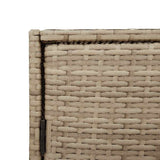 Garden Storage Cabinet Beige 83x45x76 cm Poly Rattan 365546