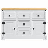 Storage Chests Corona White 112 x 40 x 75 cm Solid Pine Wood 42021198