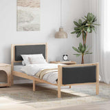 Bed Frame with Headboard Dark Grey 80 x 200 cm Fabric 878360