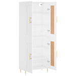 Highboard White 69.5x34x180 cm Engineered Wood 3199673