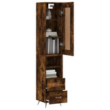 Highboard Smoked Oak 34.5x34x180 cm Engineered Wood 3200238