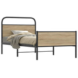 Bed Frame without Mattress 90x190 cm Sonoma Oak Engineered Wood 4100384