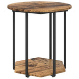 Side Table Set with Shelf 2 pcs Brown 869718