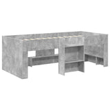 Kids'High Bed Frame 2 pcs Concrete Grey 98.5 x 200 cm 3422566