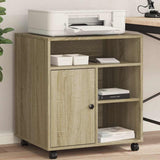 Printer Stand with Wheels Sonoma Oak 60x50x67 cm 840627