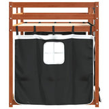 Bunk Bed without Mattress White&Black 80x200 cm Solid Wood Pine 3283922