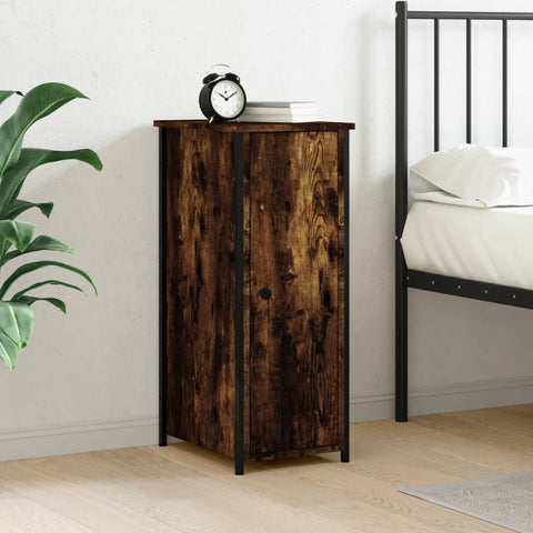 ZNTS Bedside Cabinet Smoked Oak 32x42x80 cm Engineered Wood 825967