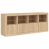 Sideboard with LED Lights Sonoma Oak 163x37x67 cm 3209074